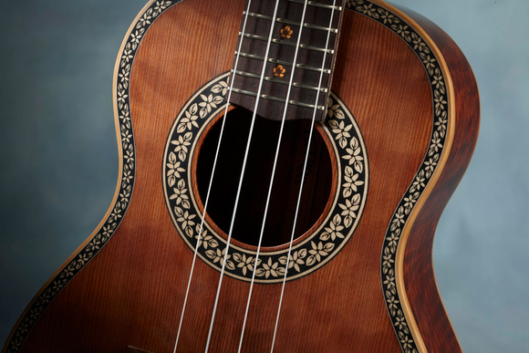 tenor uke with new Purflex® purfling and rosette