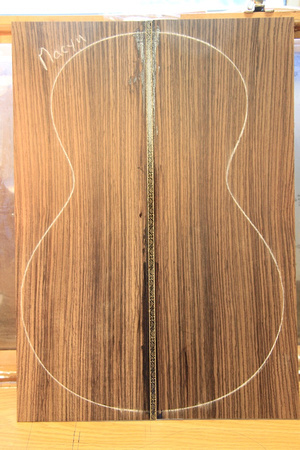 The back strip inlaid