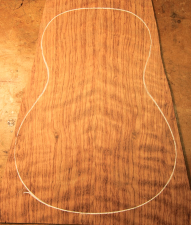 curly African Rosewood back